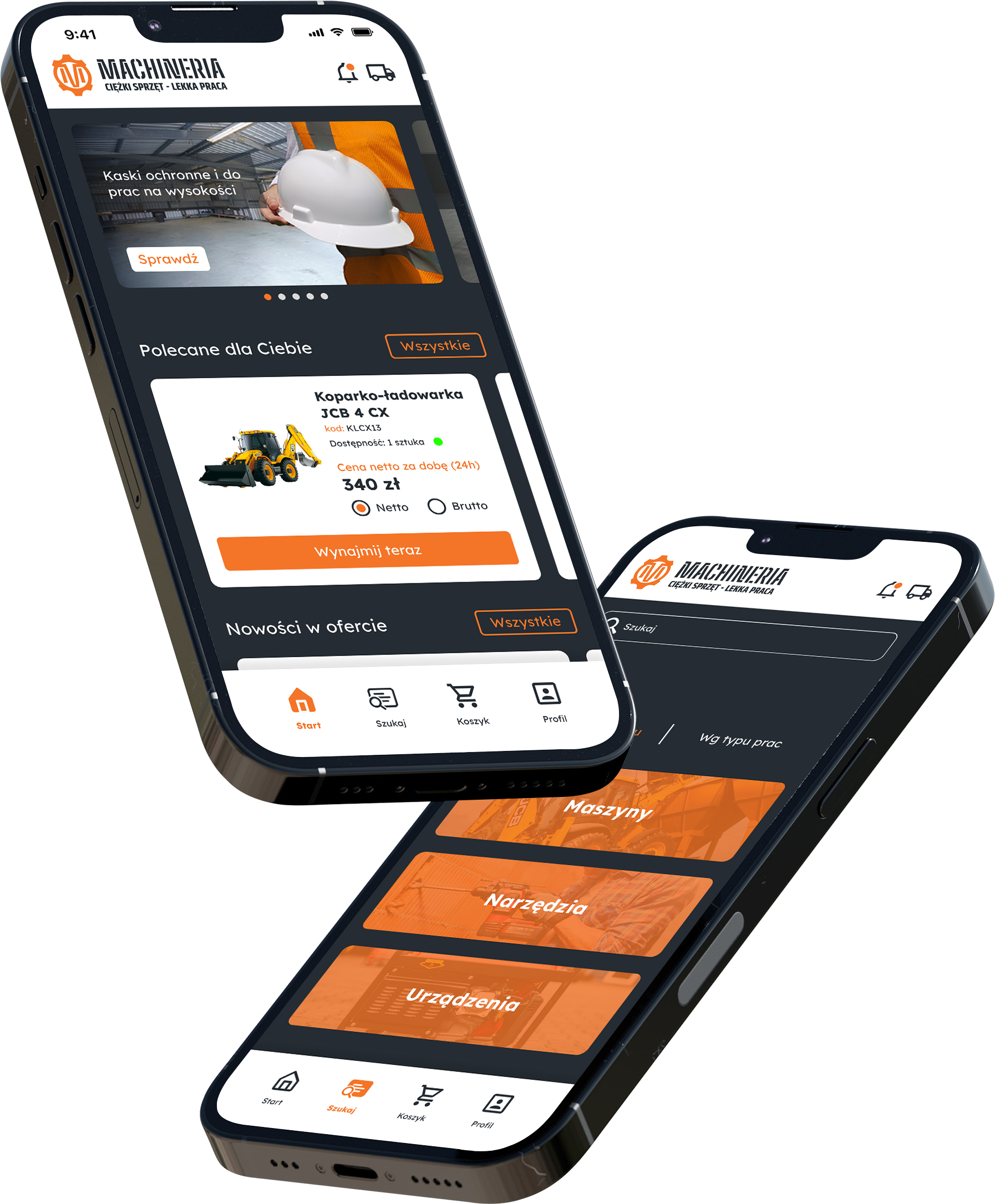 Machineria app mockup